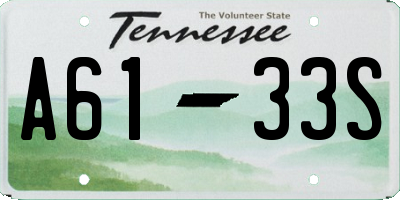 TN license plate A6133S