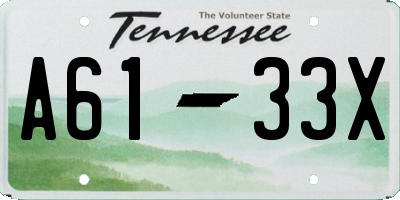 TN license plate A6133X