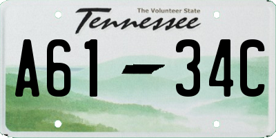 TN license plate A6134C