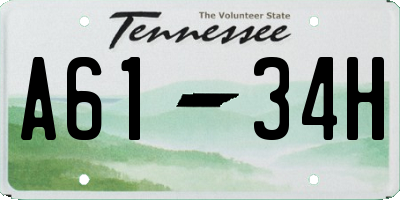 TN license plate A6134H