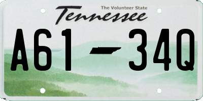 TN license plate A6134Q
