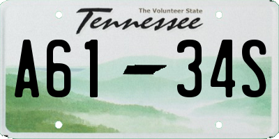 TN license plate A6134S
