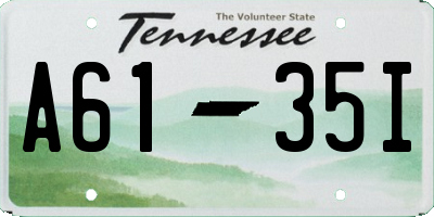 TN license plate A6135I