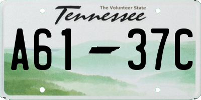 TN license plate A6137C