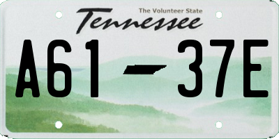 TN license plate A6137E