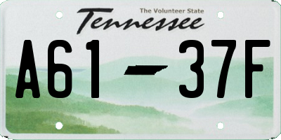 TN license plate A6137F