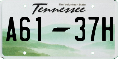 TN license plate A6137H