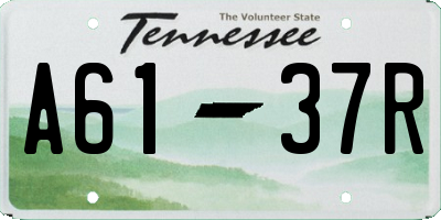 TN license plate A6137R