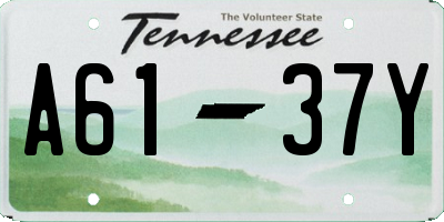 TN license plate A6137Y