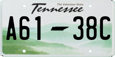 TN license plate A6138C