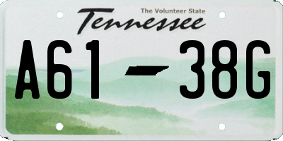 TN license plate A6138G