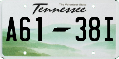 TN license plate A6138I