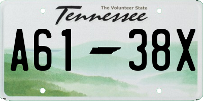 TN license plate A6138X