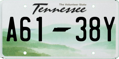 TN license plate A6138Y