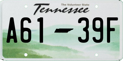 TN license plate A6139F