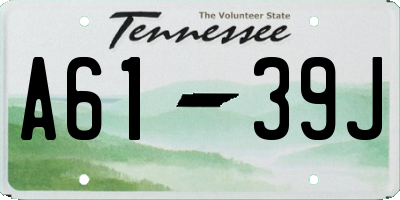 TN license plate A6139J