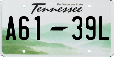TN license plate A6139L