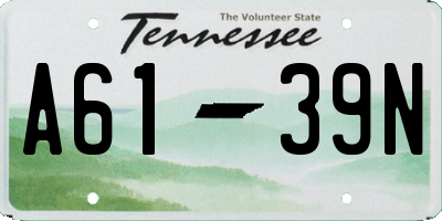 TN license plate A6139N