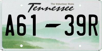 TN license plate A6139R