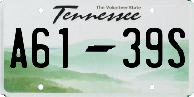 TN license plate A6139S