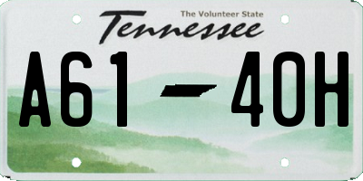 TN license plate A6140H