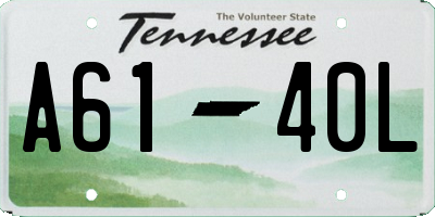 TN license plate A6140L
