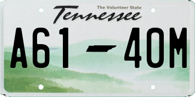 TN license plate A6140M