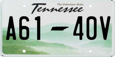 TN license plate A6140V