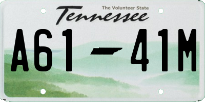 TN license plate A6141M