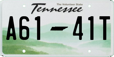 TN license plate A6141T
