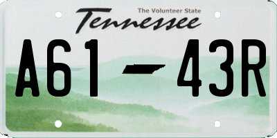 TN license plate A6143R