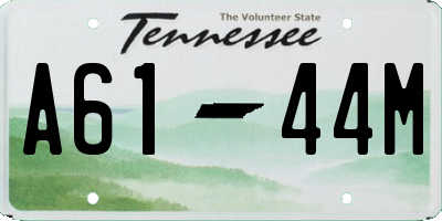 TN license plate A6144M
