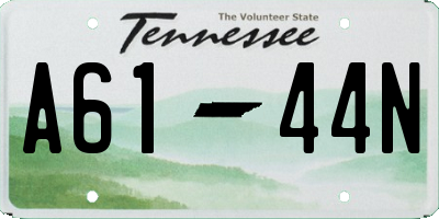 TN license plate A6144N