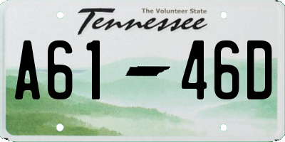 TN license plate A6146D