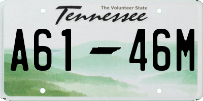 TN license plate A6146M