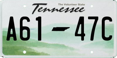 TN license plate A6147C