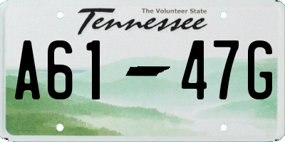 TN license plate A6147G