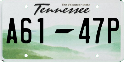 TN license plate A6147P