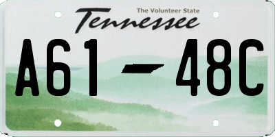 TN license plate A6148C