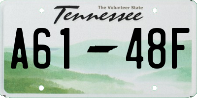 TN license plate A6148F