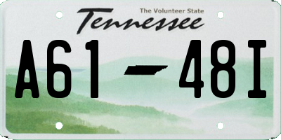 TN license plate A6148I