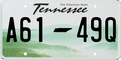TN license plate A6149Q