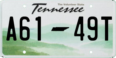 TN license plate A6149T