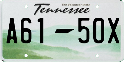 TN license plate A6150X
