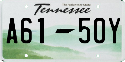 TN license plate A6150Y