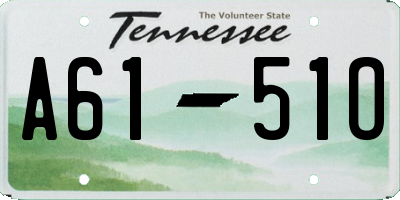 TN license plate A6151O