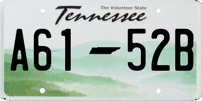 TN license plate A6152B