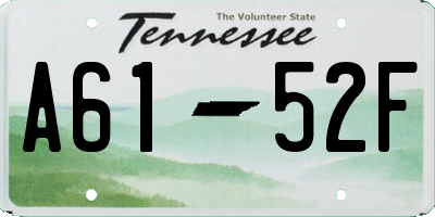 TN license plate A6152F
