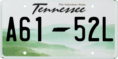 TN license plate A6152L
