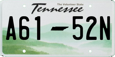 TN license plate A6152N